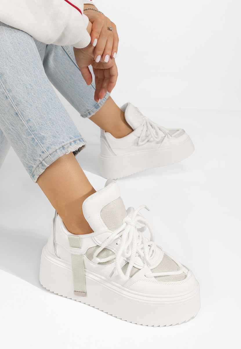 Lourie fehér telitalpú platform sneaker