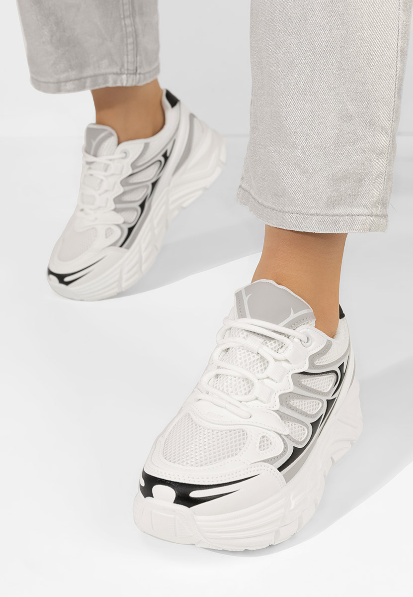 Amberly fehér platform sneaker cipő 