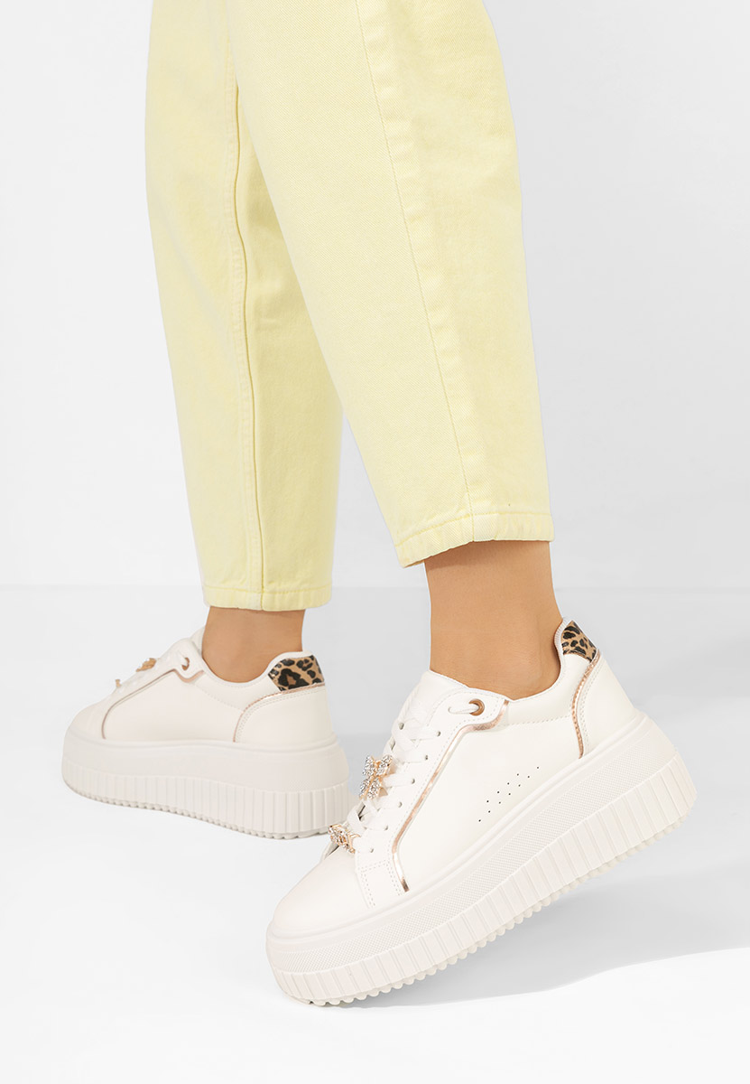 Laureena fehér telitalpú platform sneaker