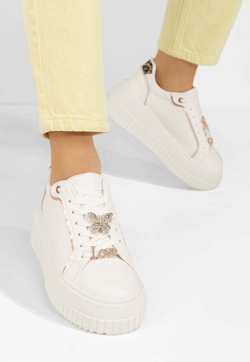 Laureena fehér telitalpú platform sneaker