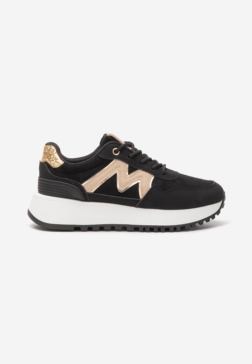 Ahri fekete platform sneaker cipő 