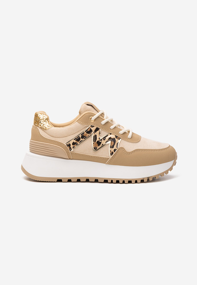 Ahri khaki platform sneaker cipő 