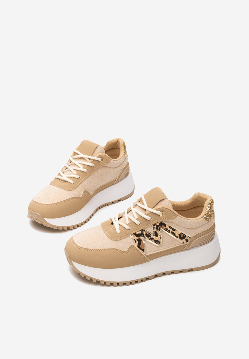 Ahri khaki platform sneaker cipő 