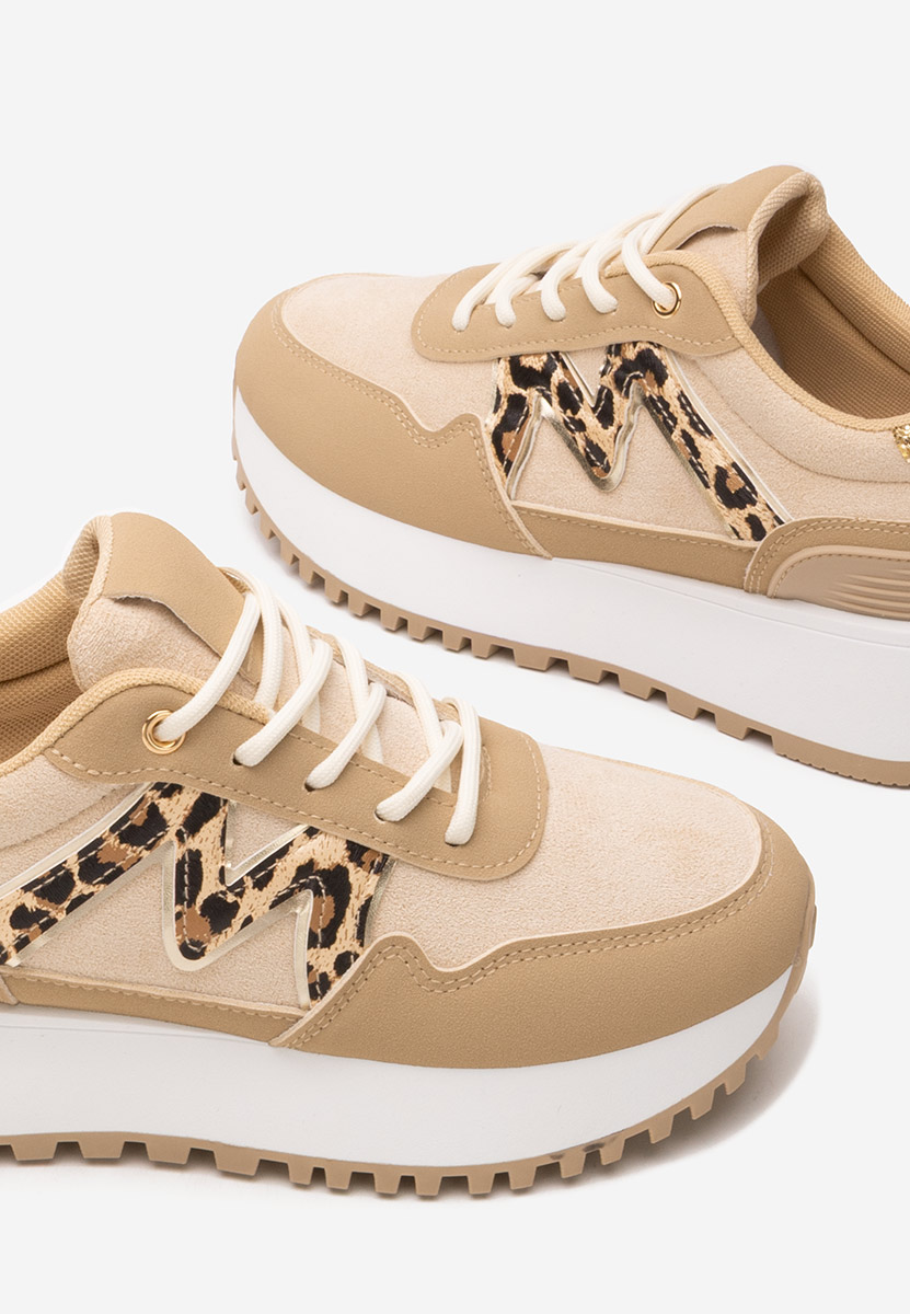 Ahri khaki platform sneaker cipő 