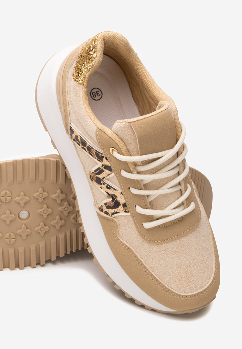 Ahri khaki platform sneaker cipő 