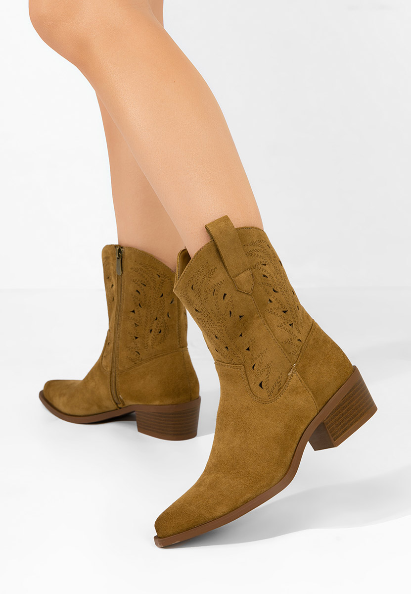 Sharonna khaki cowboy csizma