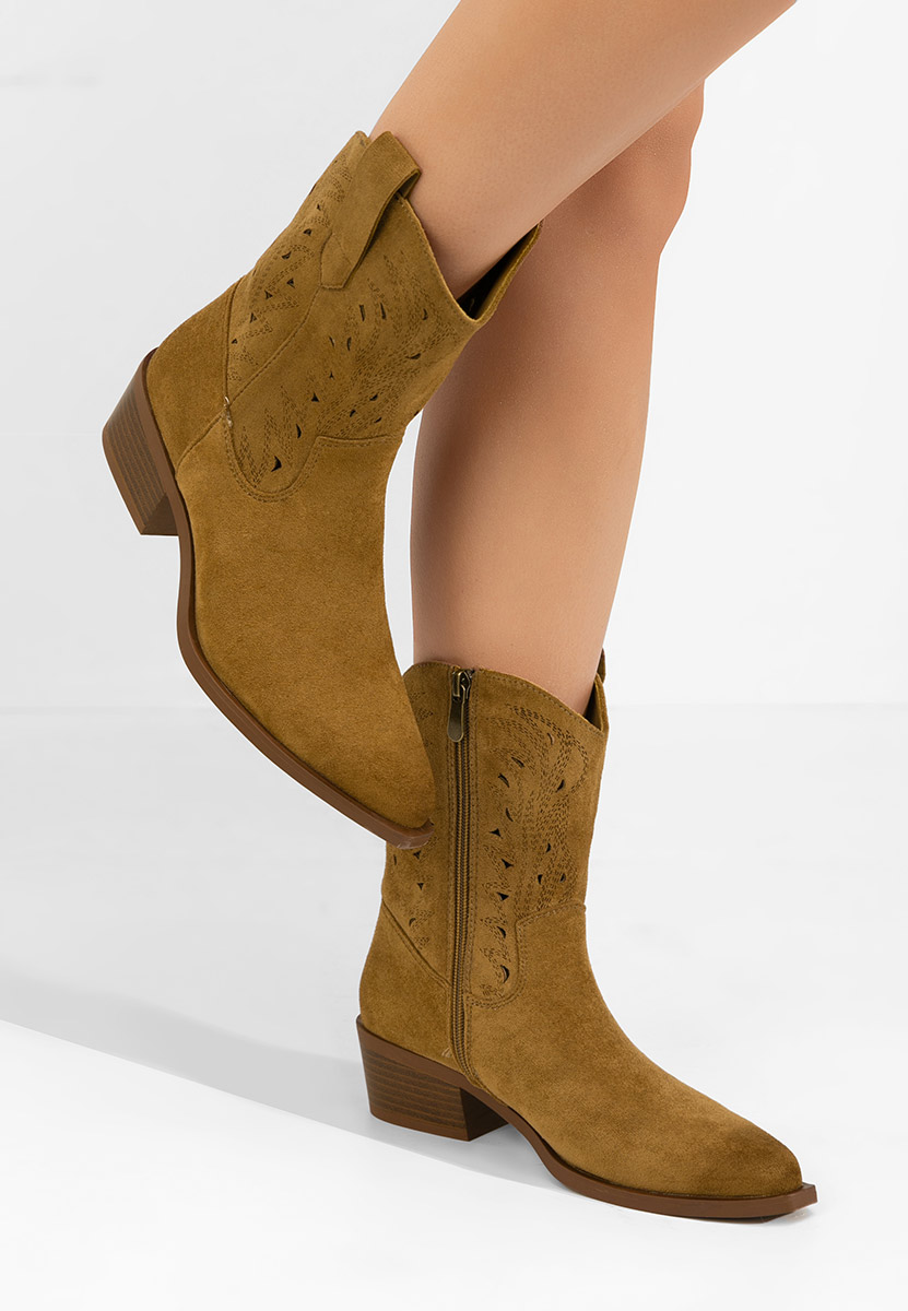 Sharonna khaki cowboy csizma