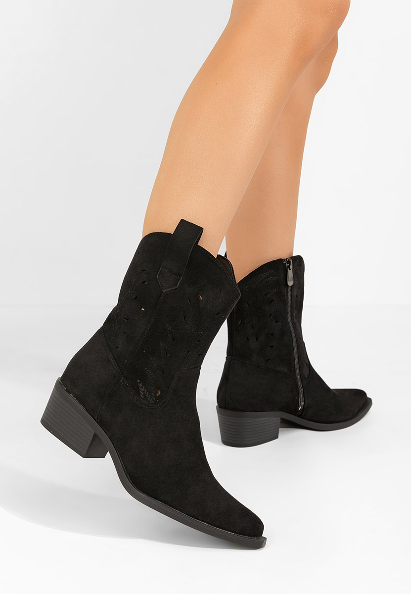 Sharonna fekete cowboy csizma