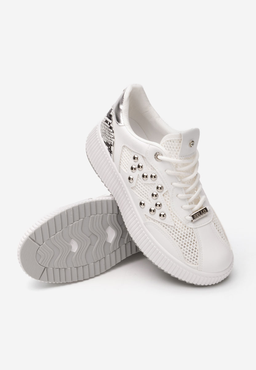 Jeanetta fehér platform sneaker cipő 