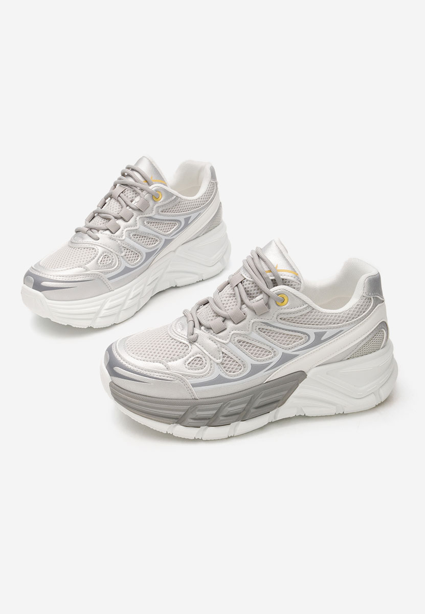 Amberly ezüst platform sneaker cipő 