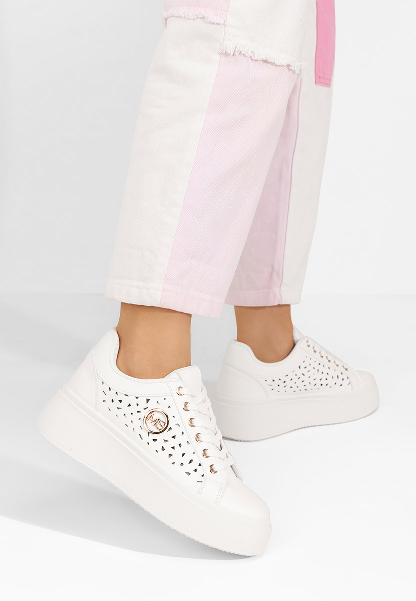 Nicolette fehér telitalpú platform sneaker