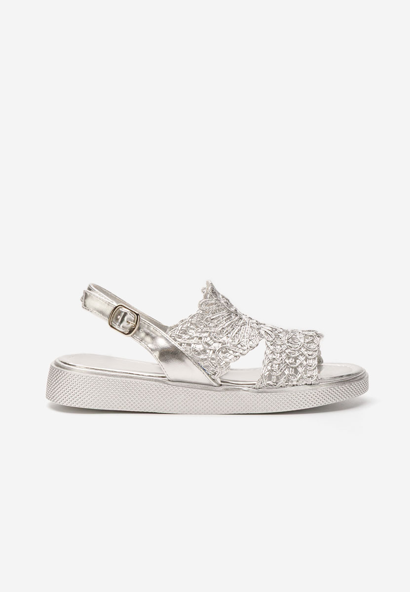 Nichelle ezüst lapos szandál