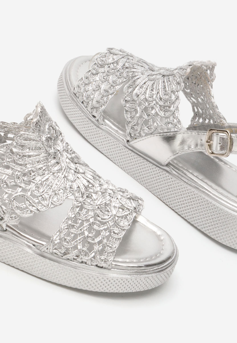 Nichelle ezüst lapos szandál