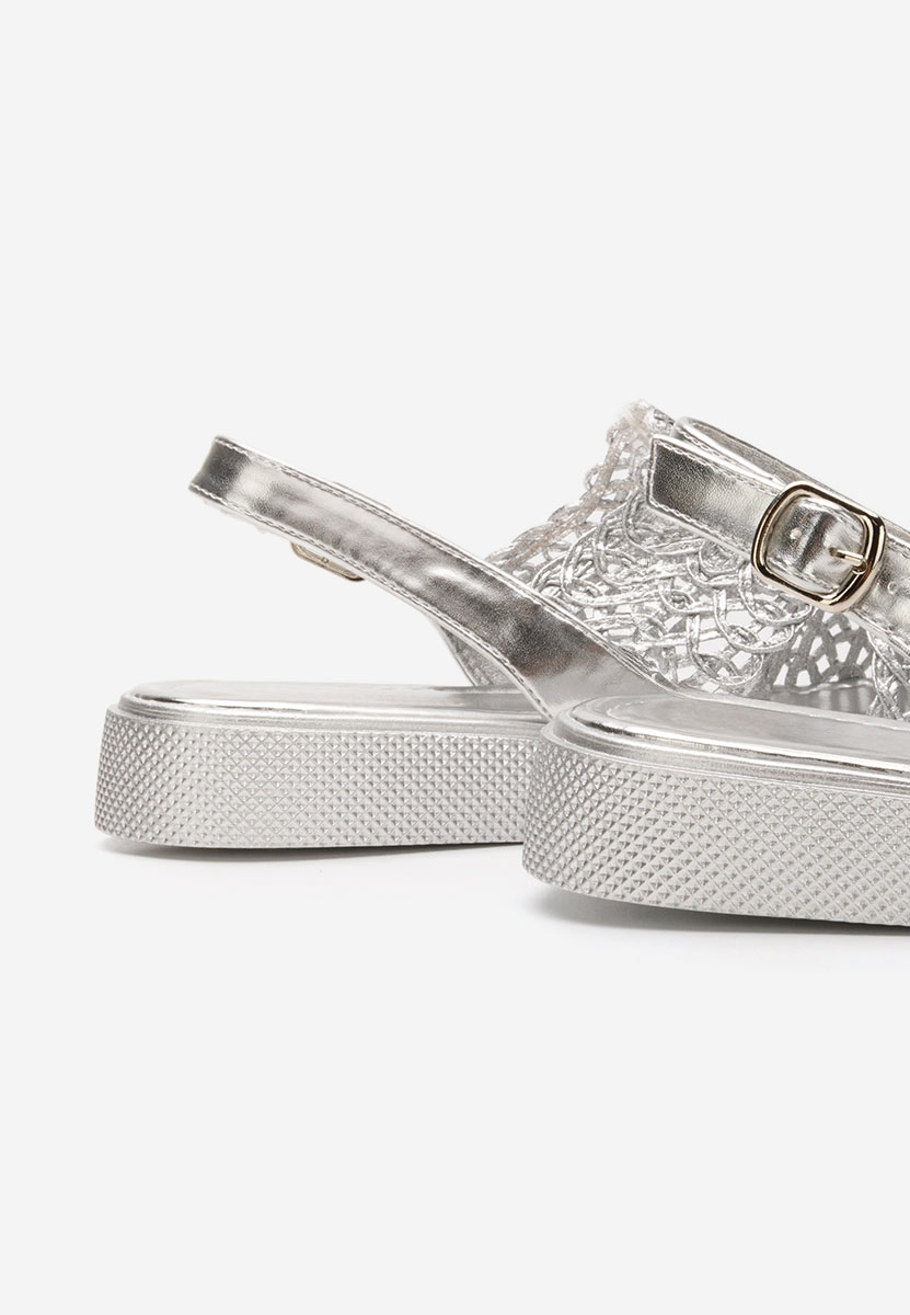 Nichelle ezüst lapos szandál