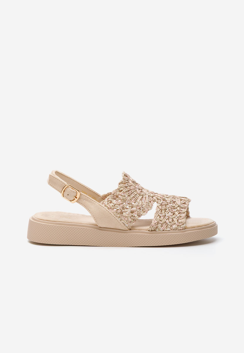 Nichelle bézs lapos szandál