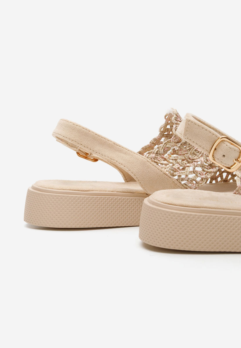 Nichelle bézs lapos szandál