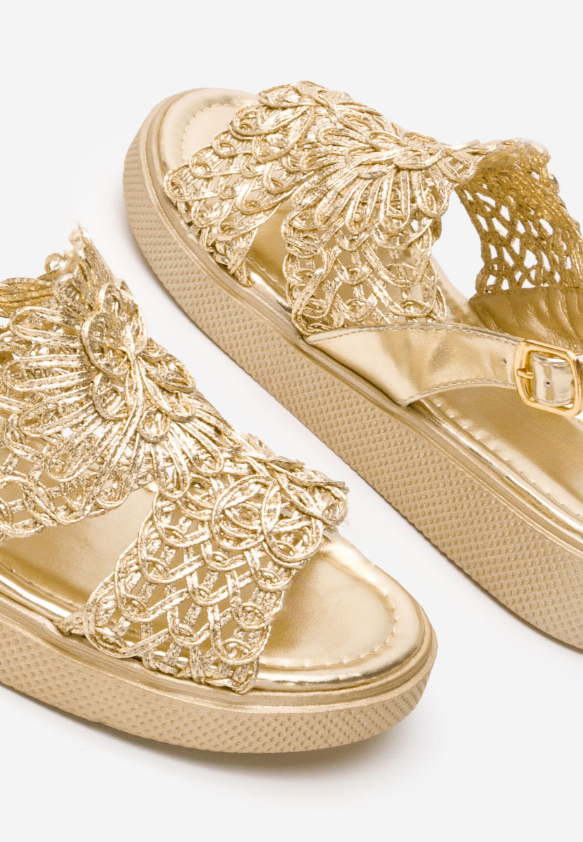 Nichelle aranyszínü lapos szandál