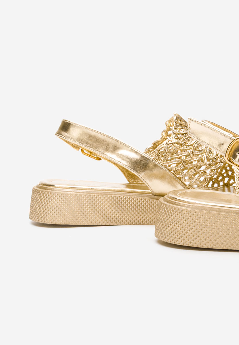 Nichelle aranyszínü lapos szandál