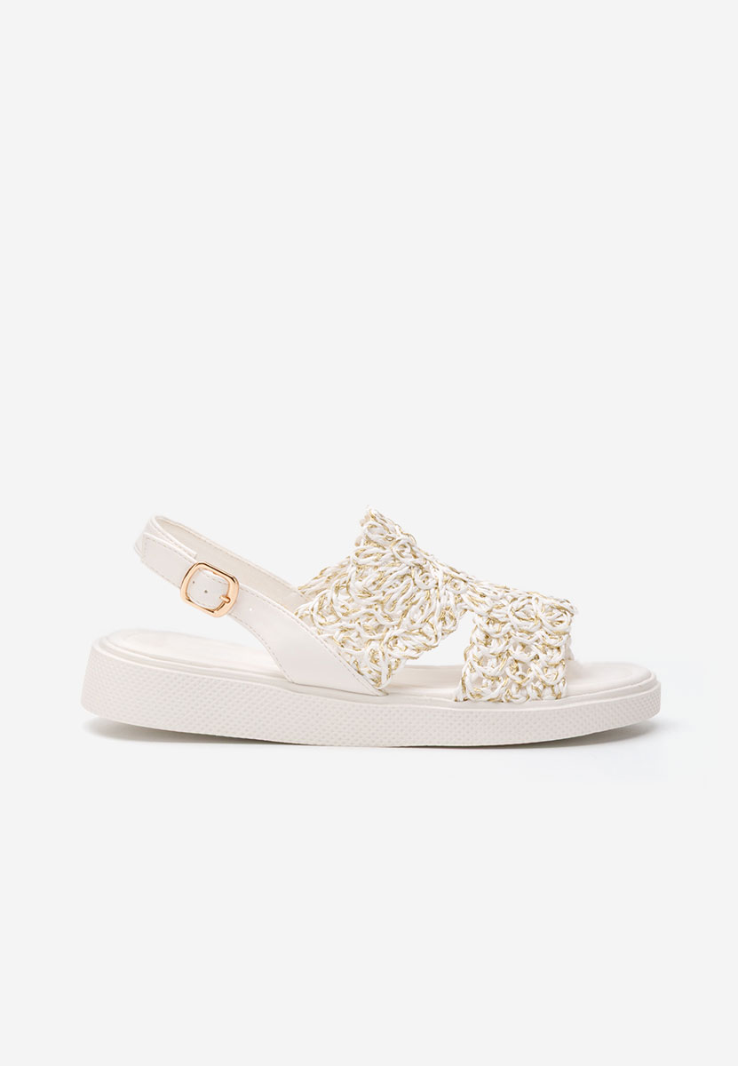 Nichelle fehér lapos szandál