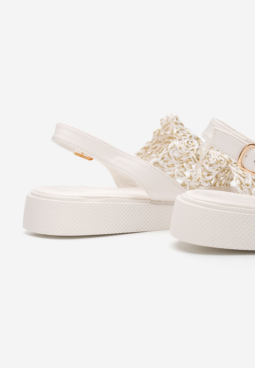 Nichelle fehér lapos szandál