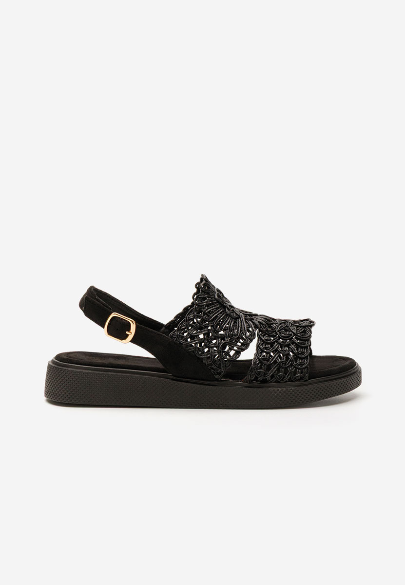 Nichelle fekete lapos szandál