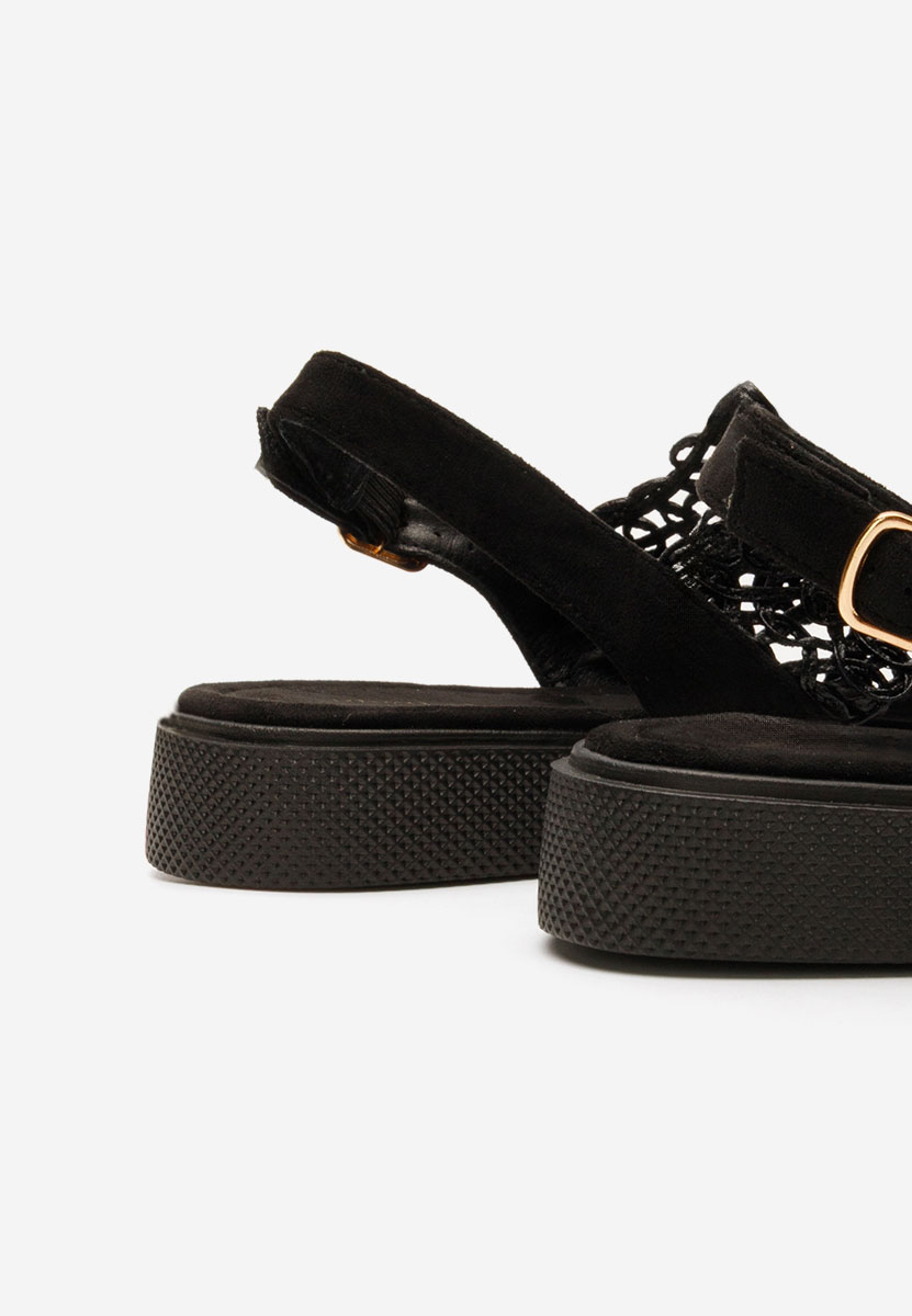 Nichelle fekete lapos szandál