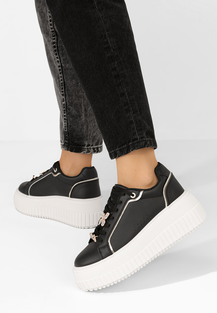 Laureena fekete telitalpú platform sneaker