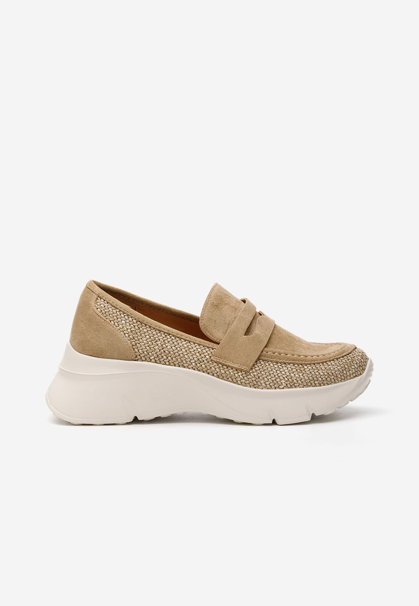 Almata v2 khaki telitalpú platform mokaszín
