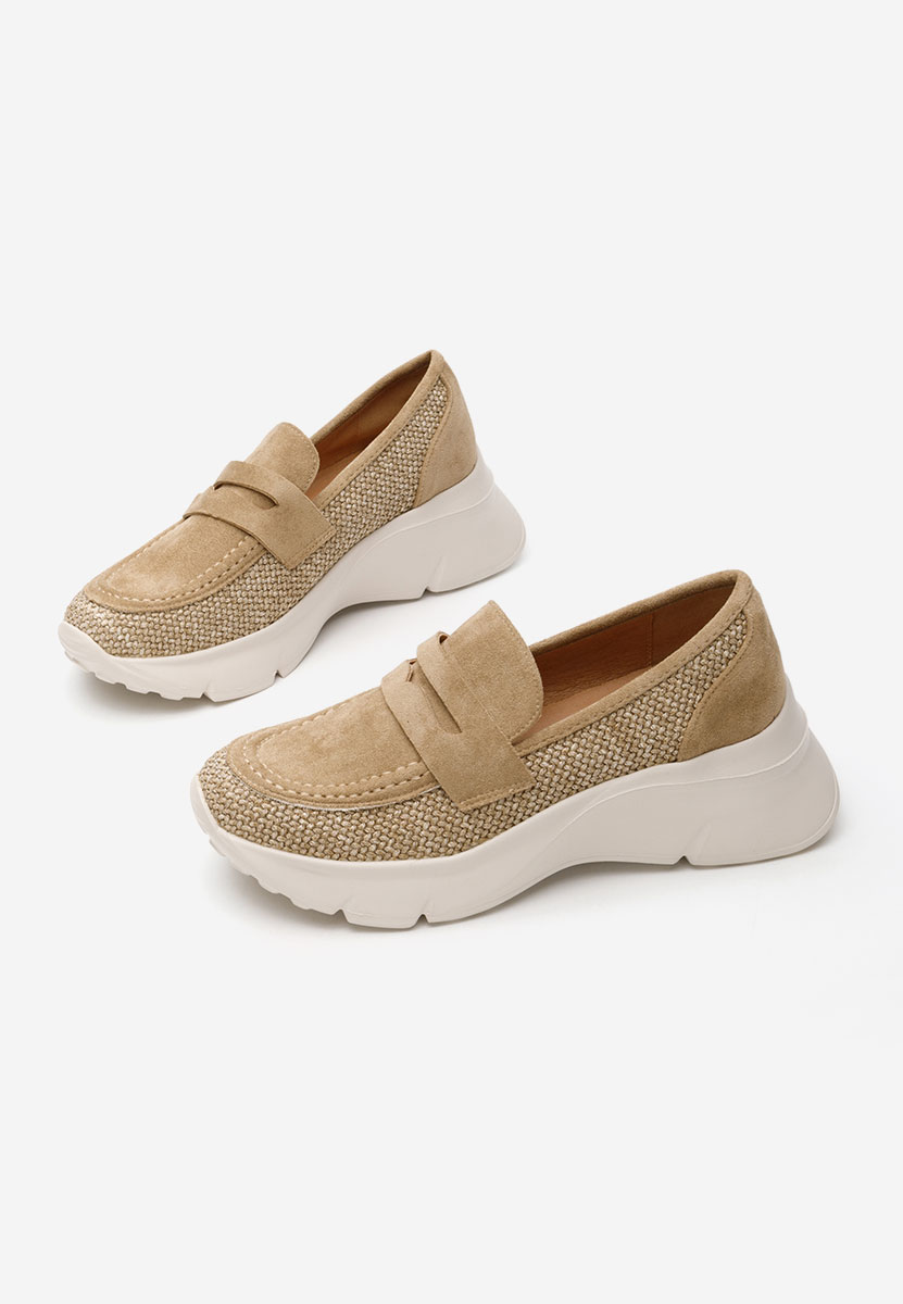 Almata v2 khaki telitalpú platform mokaszín