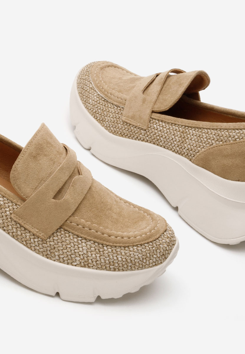 Almata v2 khaki telitalpú platform mokaszín