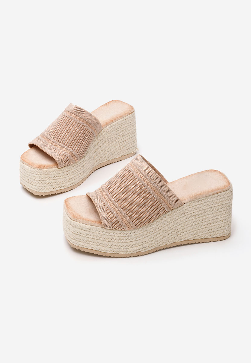 Yessenia khaki telitalpú platform papucs