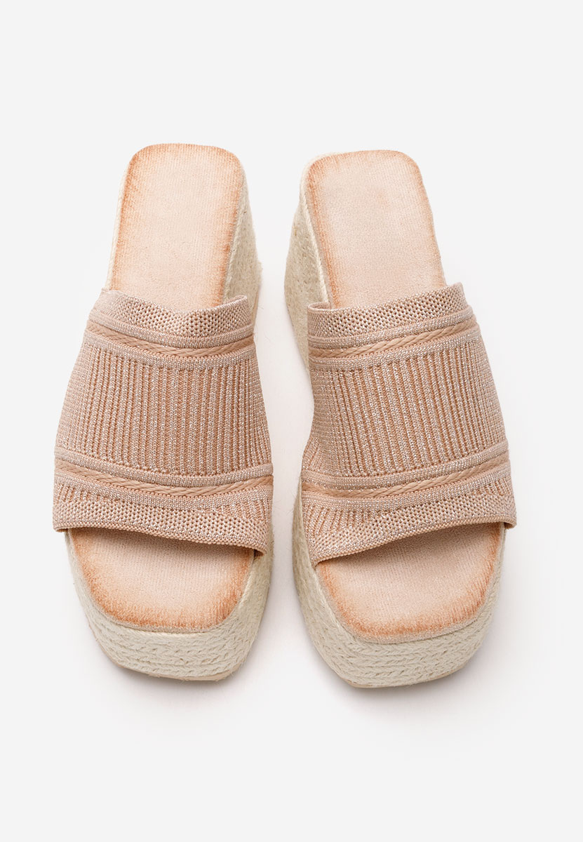 Yessenia khaki telitalpú platform papucs