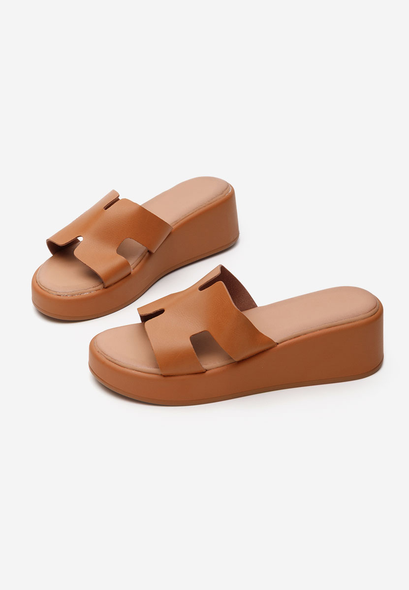 Malynda camel telitalpú platform papucs