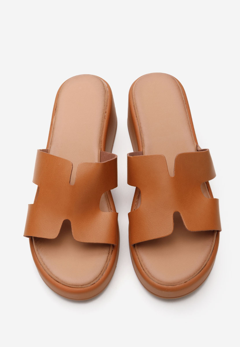 Malynda camel telitalpú platform papucs