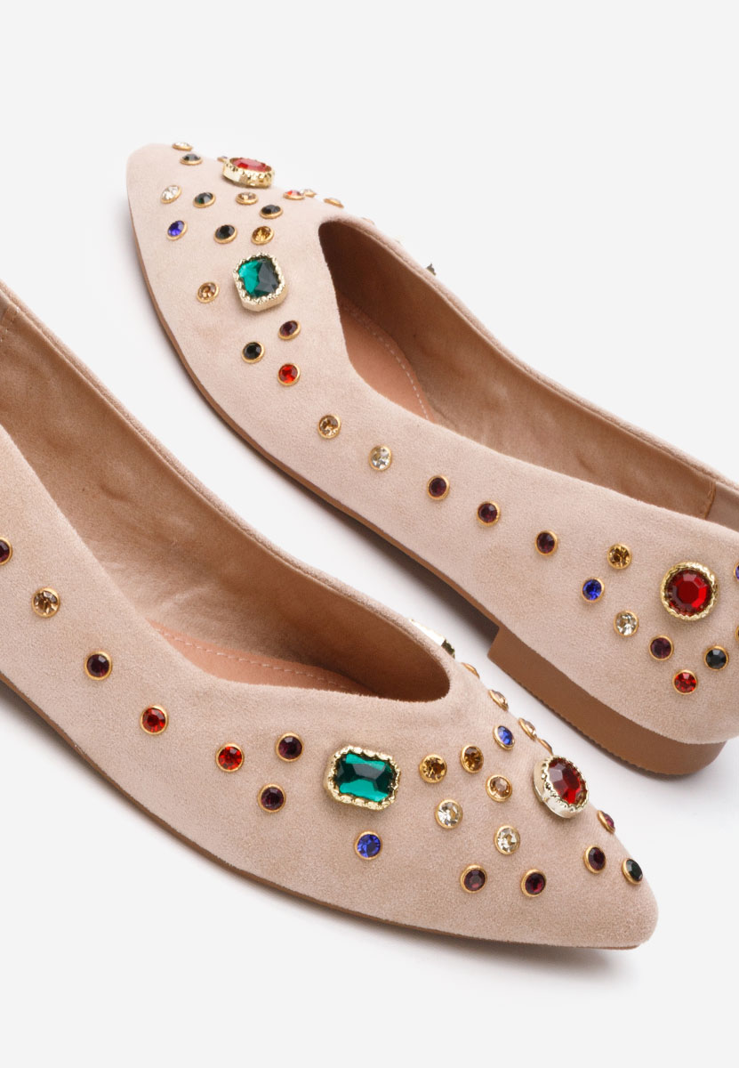 Fredricka khaki elegáns balerina 