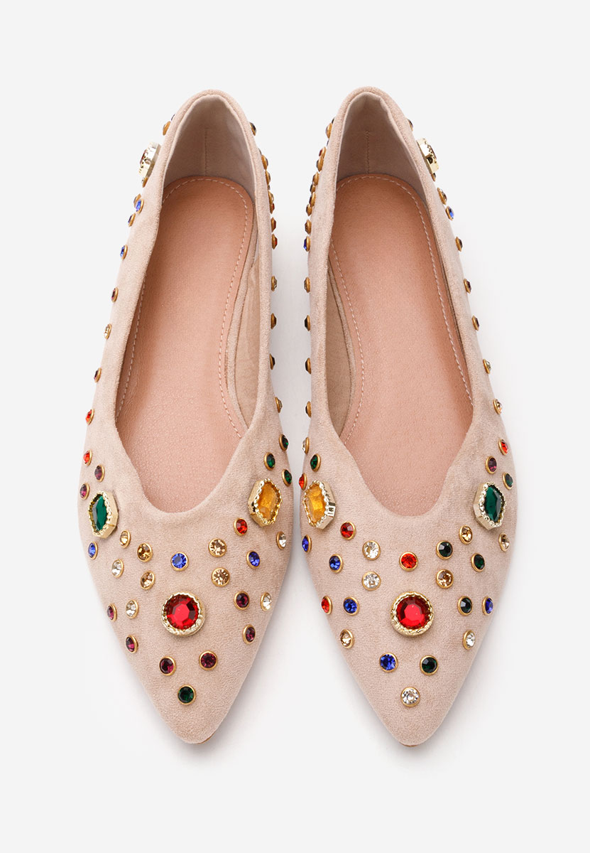 Fredricka khaki elegáns balerina 