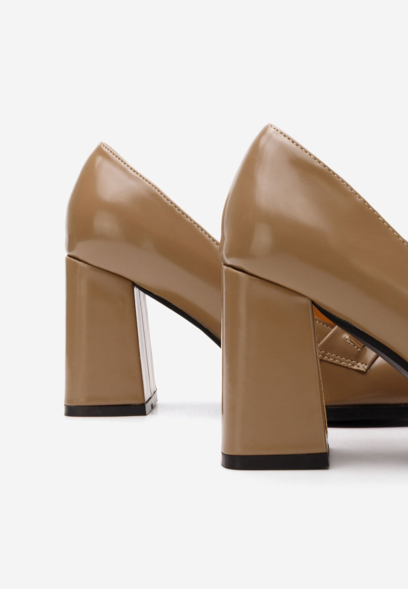 Noriana khaki női loafer cipő