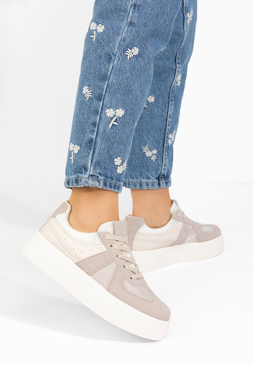 Fyonna bézs platform sneaker cipő 