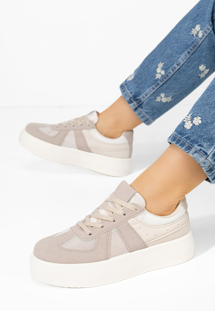Fyonna bézs platform sneaker cipő 