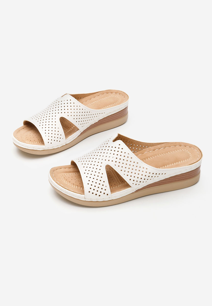 Hermana fehér platform papucs