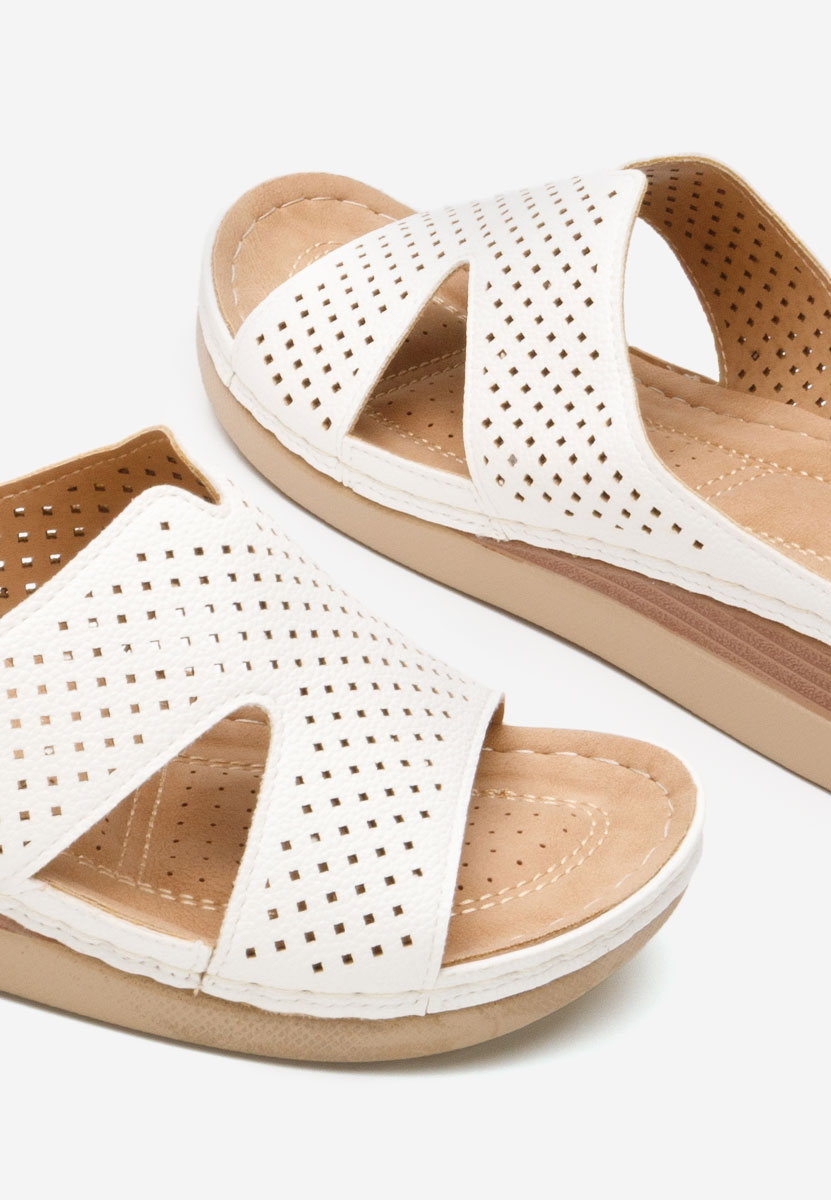 Hermana fehér platform papucs