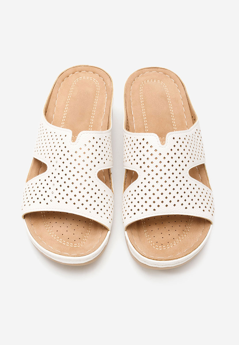 Hermana fehér platform papucs