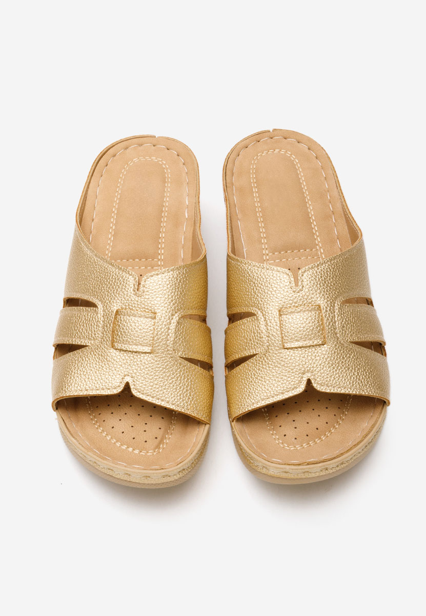 Marhta aranyszínü platform papucs