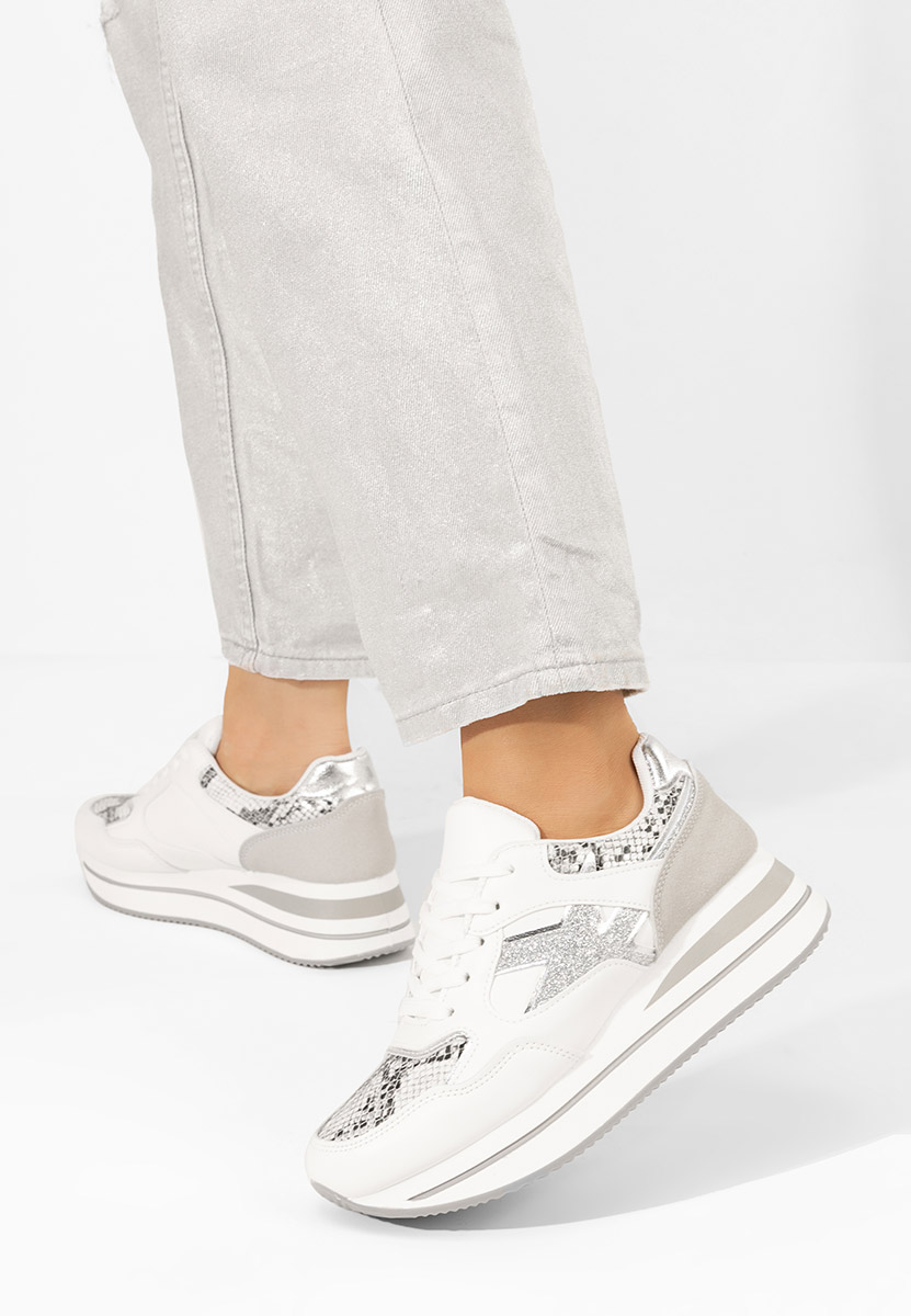 Jacquelyne fehér telitalpú platform sneaker