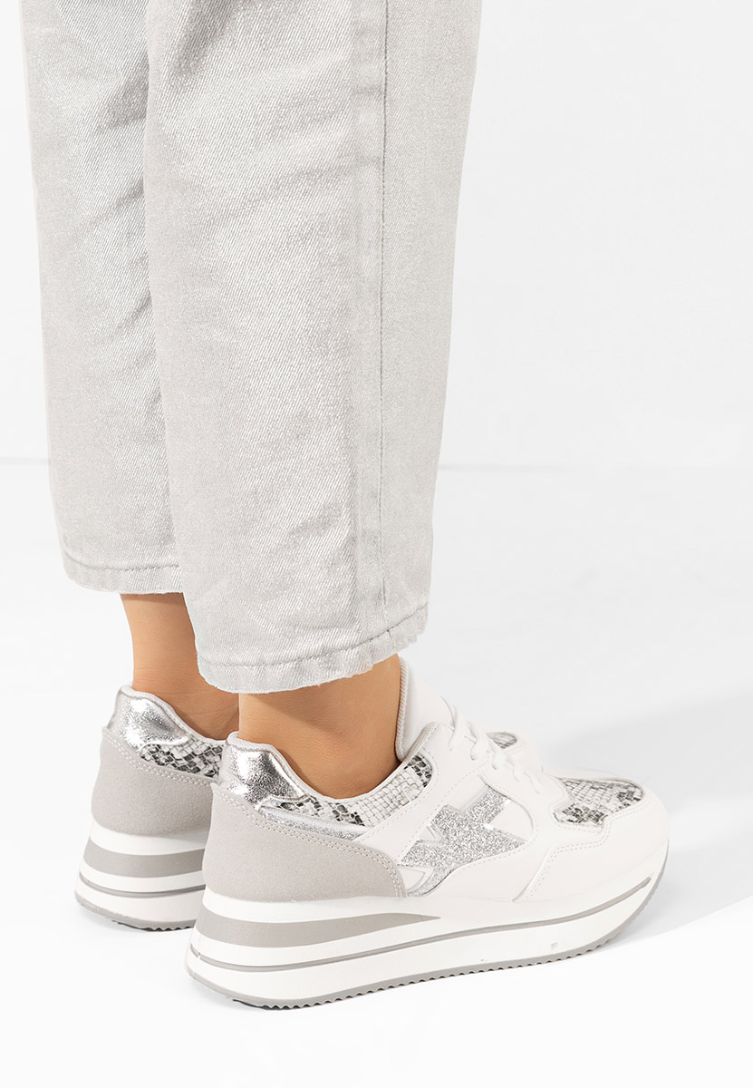 Jacquelyne fehér telitalpú platform sneaker