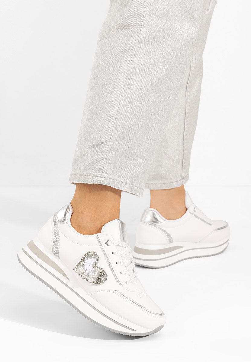 Karma fehér telitalpú platform sneaker
