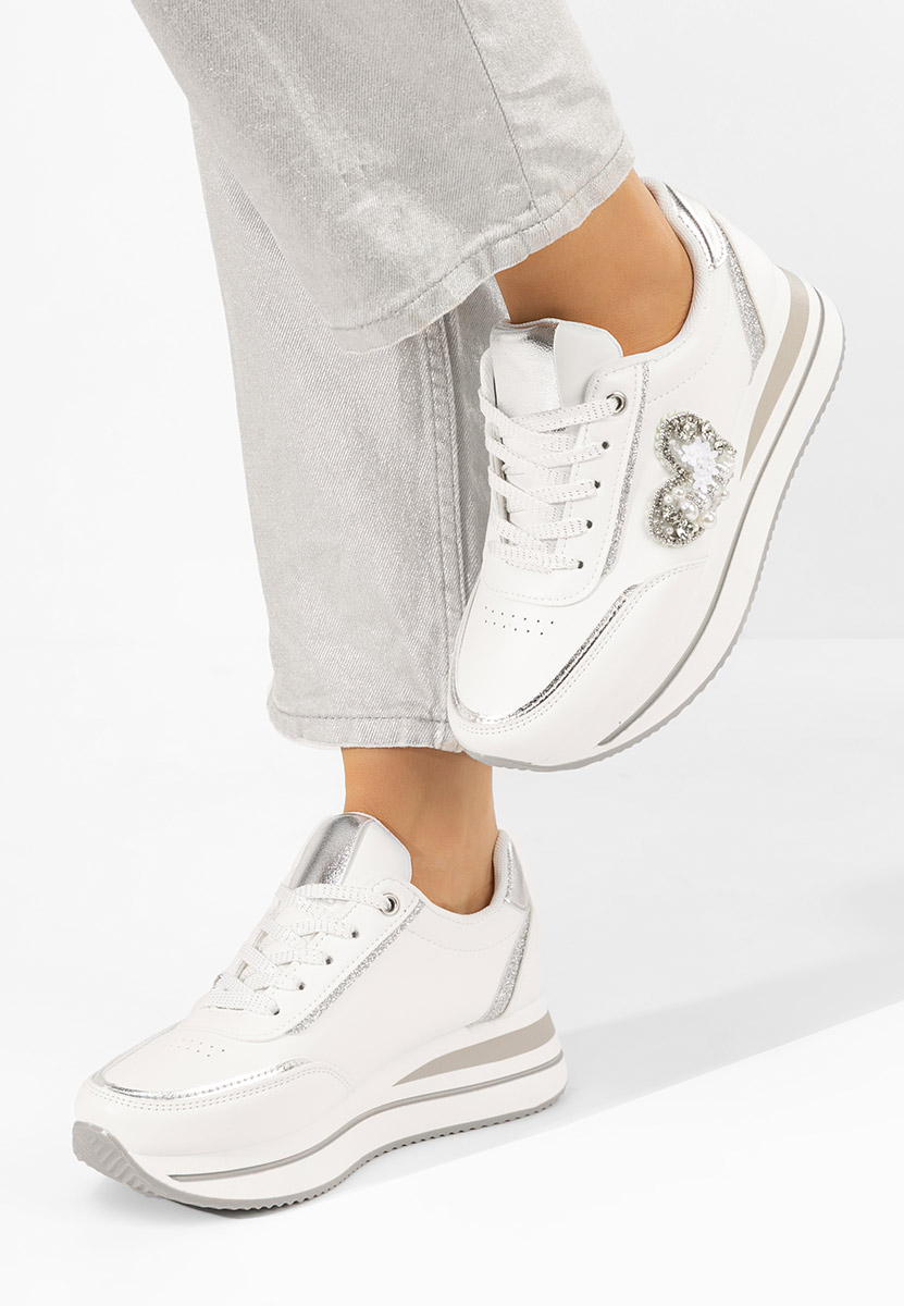 Karma fehér telitalpú platform sneaker