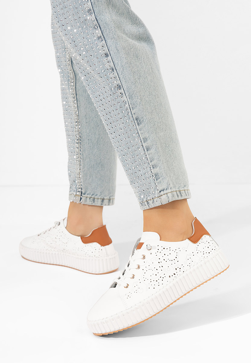 Niabi fehér platform sneaker cipő 
