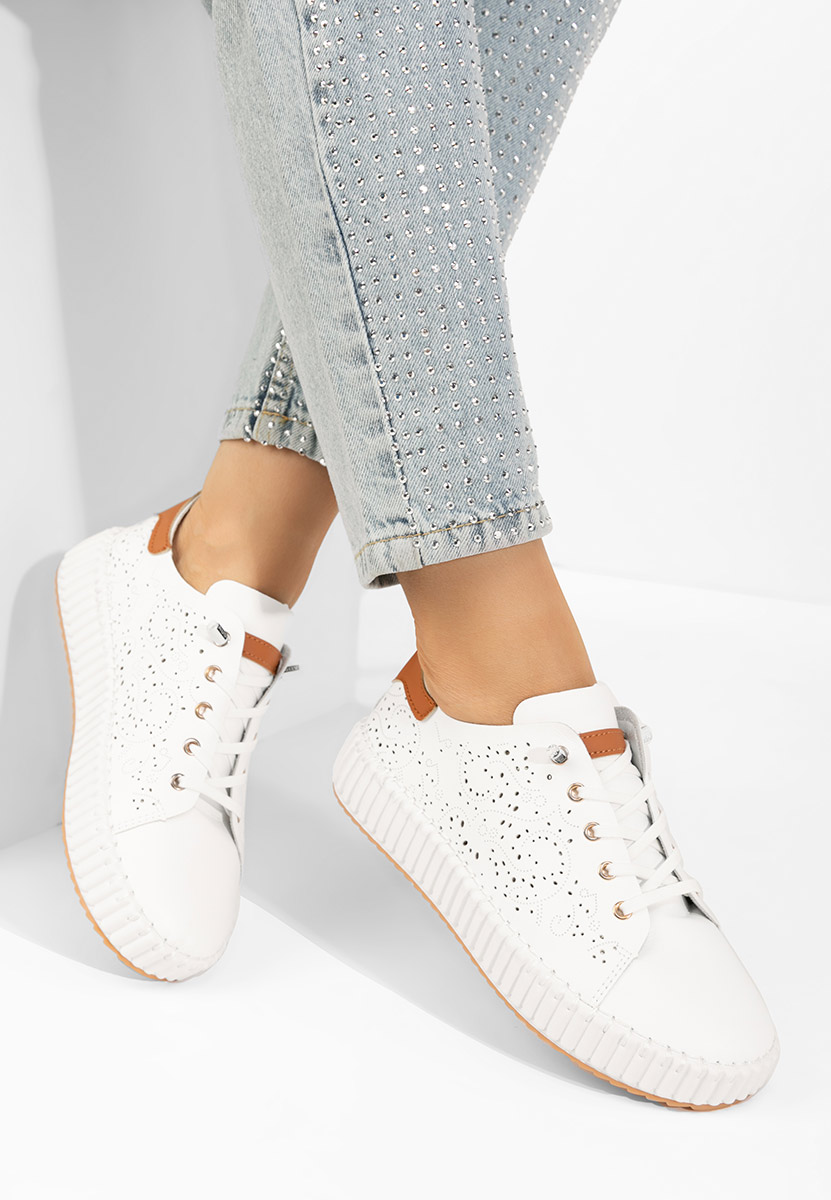 Niabi fehér platform sneaker cipő 