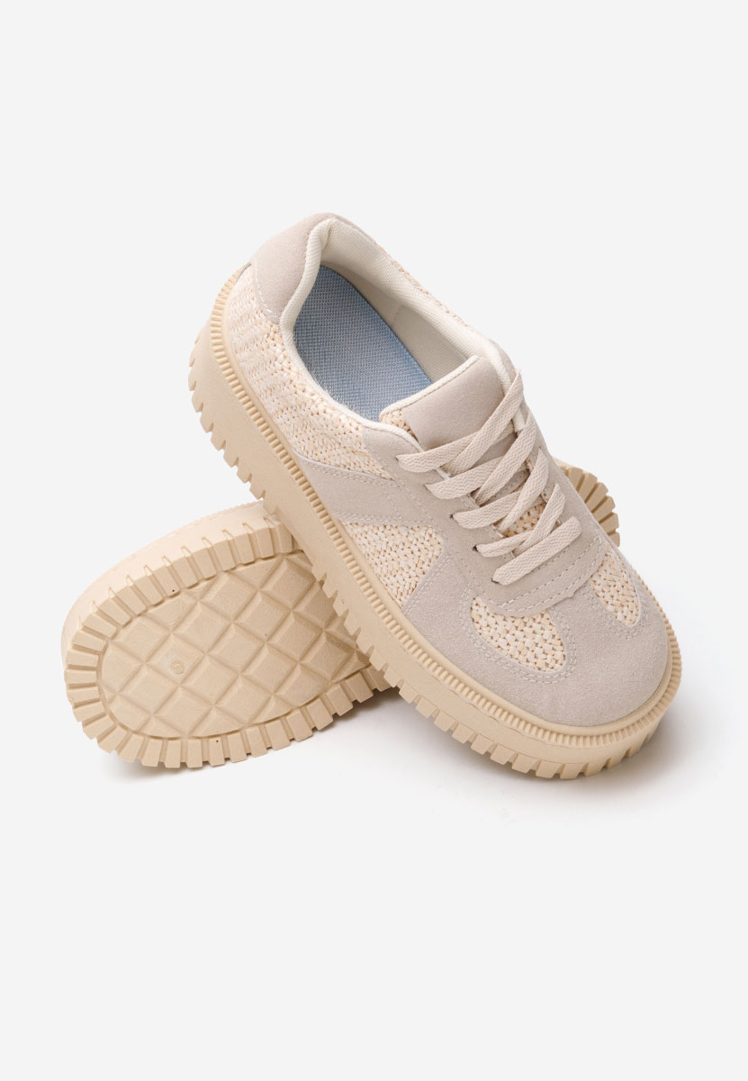 Michele bézs telitalpú platform sneaker